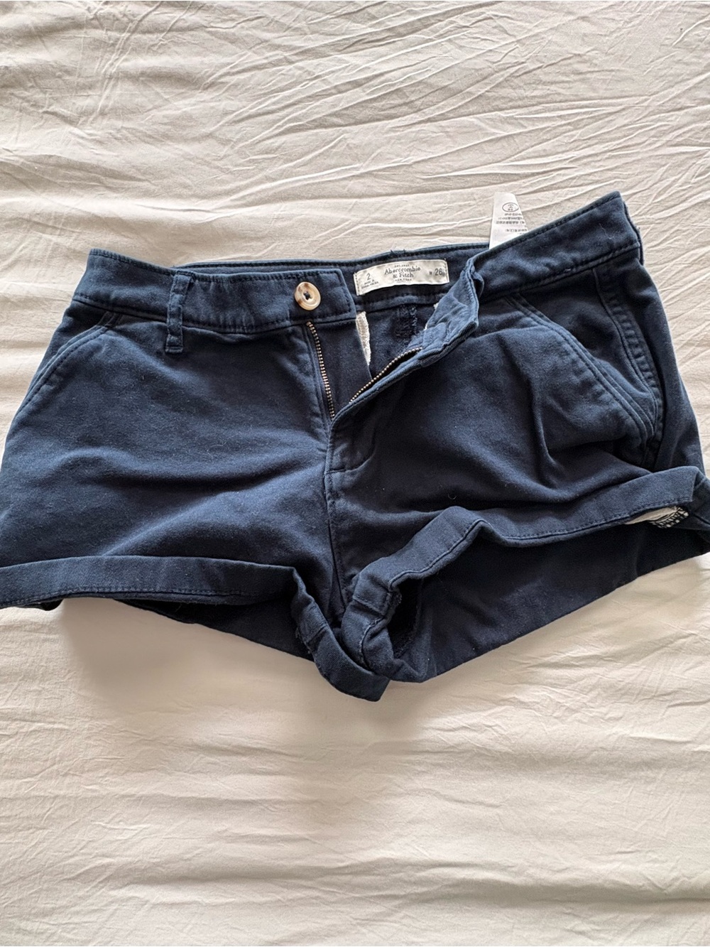 Abercrombie & Fitch Navy Women's Cotton Shorts